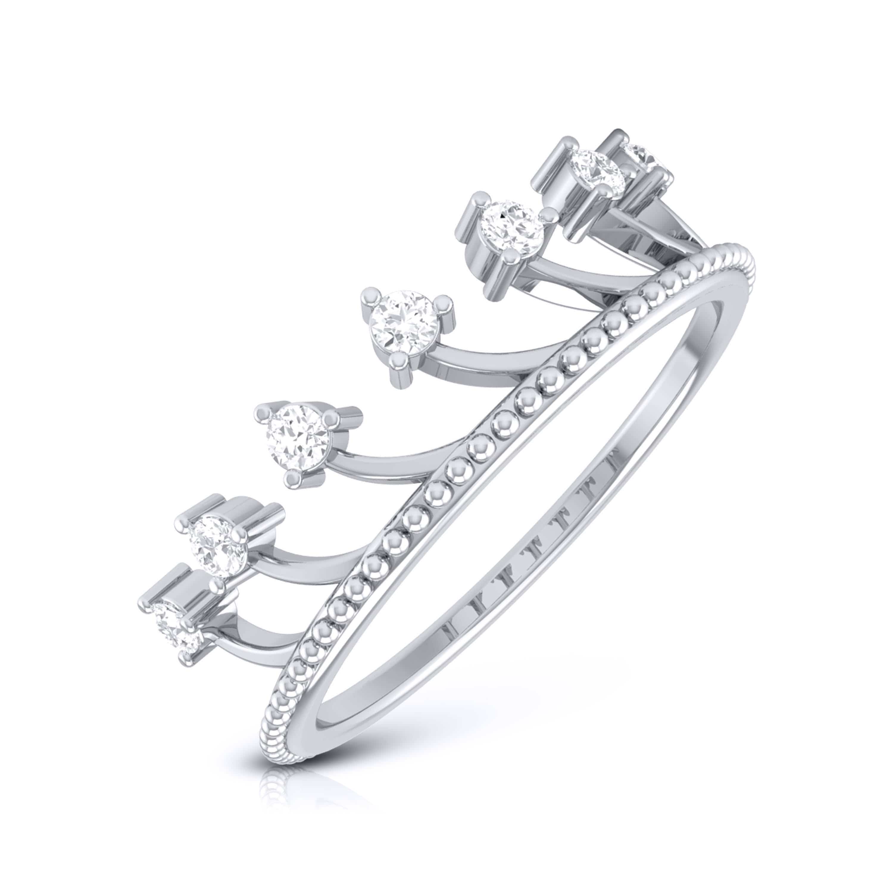 Rhinestone Crown Ring Couple Ring Engagement Wedding Ring - Temu